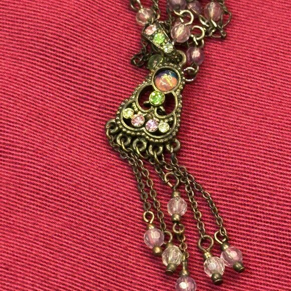 1928 Brand “Confetti” Necklace w/ Faux Pearls & Crystal Accents.  Original Tag - Picture 7 of 11